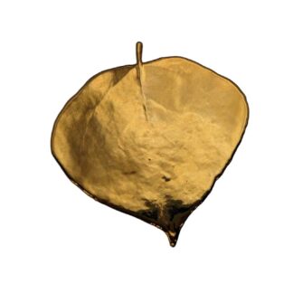 Aspen Leaf Brooch Gold Solid