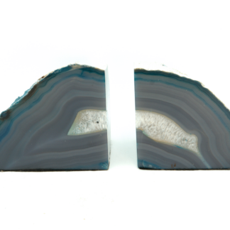 Agate Bookends-Teal