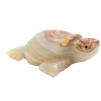 3 Inch Onyx Stone Carved Turtle