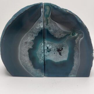 Teal Agate Bookend Set