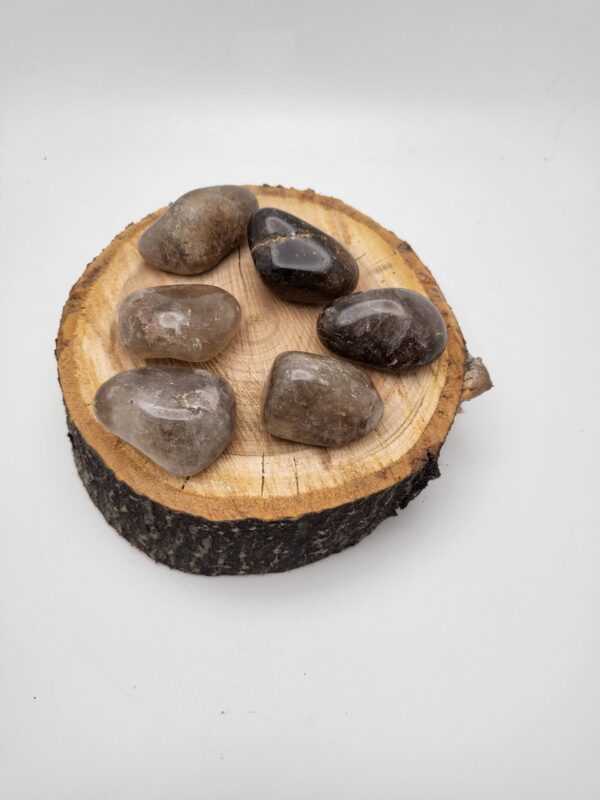 One Smoky Quartz Tumbled Pocket Stone, Single Stone - Image 2