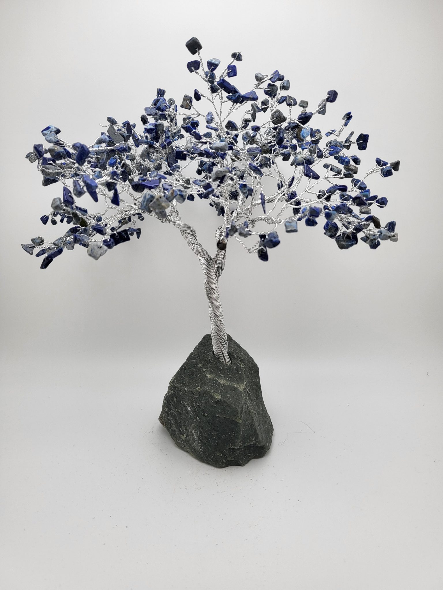 Natural Blue Lapis Lazuli 500 Chip Gemstone Tree with Rock Base | The ...