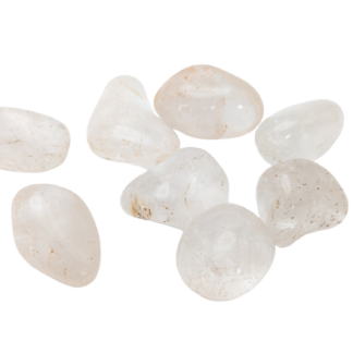 One Clear Quartz Tumbled Pocket Stone, Single Stone