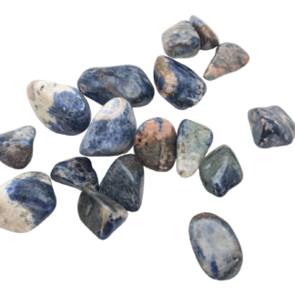 One Sodalite Tumbled Pocket Stone, Single Stone