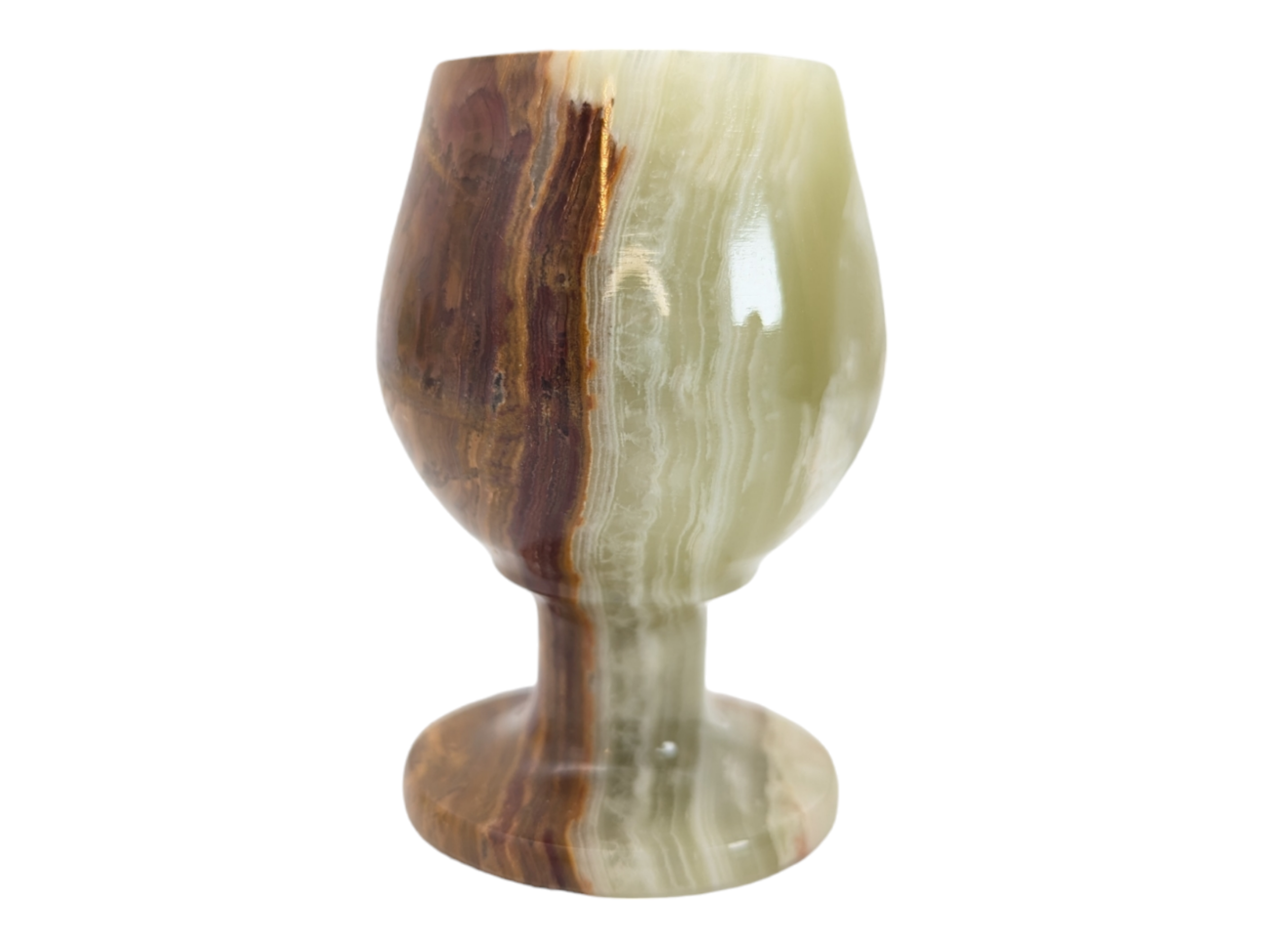 3 Inch Green Onyx Stone Carved Sherry Glasses Set of 6 - Image 5