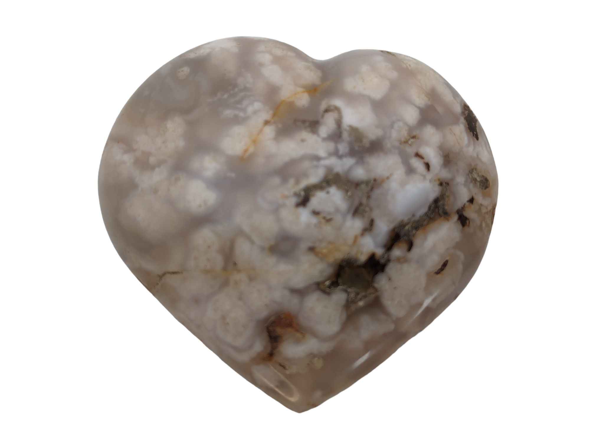 Flower Agate Heart | The Ore Cart Rock Shop