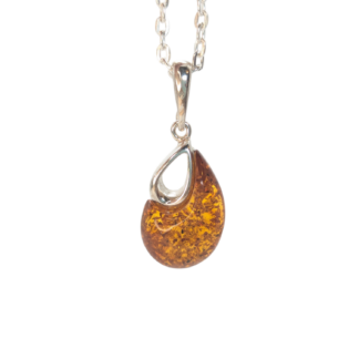 Baltic Orange Amber Pendant