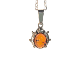 Lady Bug Amber Pendant