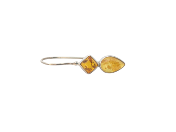 Yellow Amber Earrings - Image 4