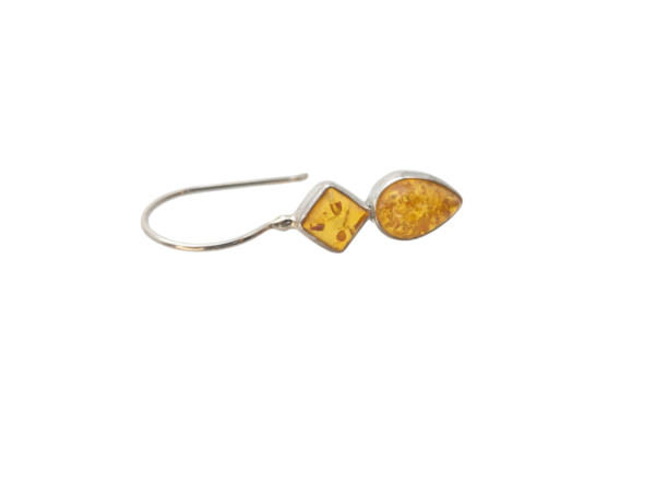 Yellow Amber Earrings - Image 3