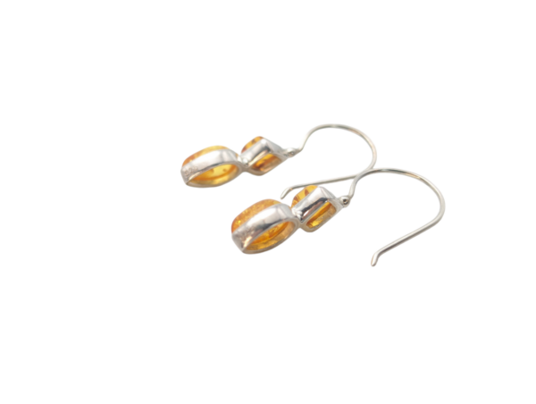 Yellow Amber Earrings - Image 2