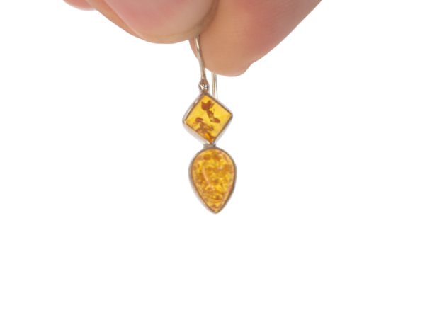 Yellow Amber Earrings - Image 5