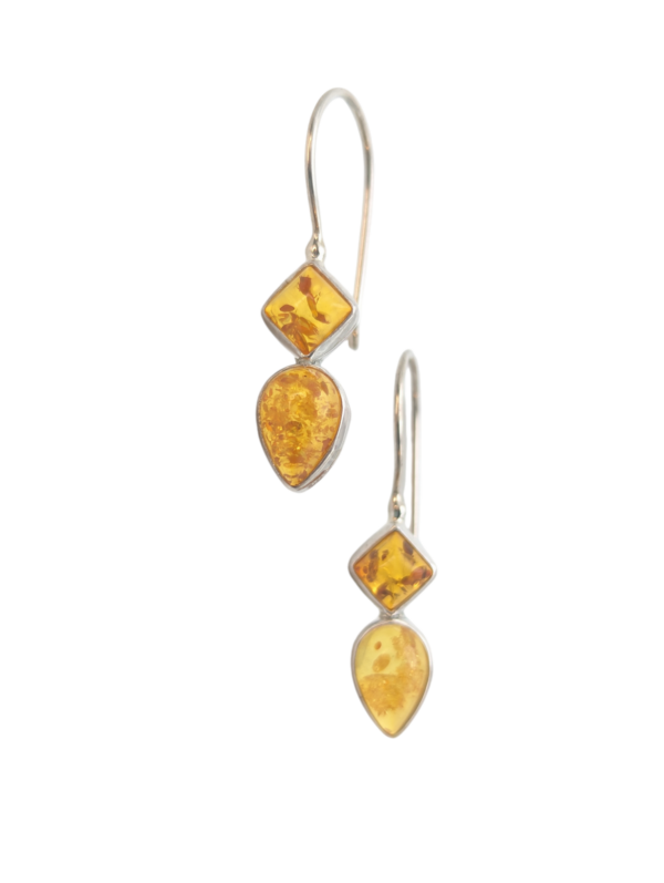 Yellow Amber Earrings