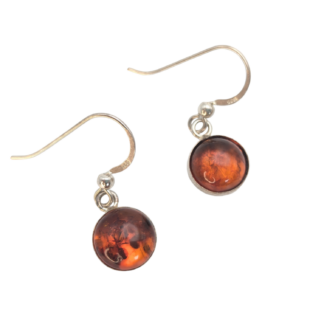 Circle Amber Earrings
