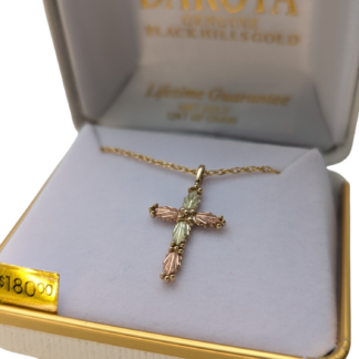 Dakota Genuine Black Hills Gold 10k Big Cross Necklace