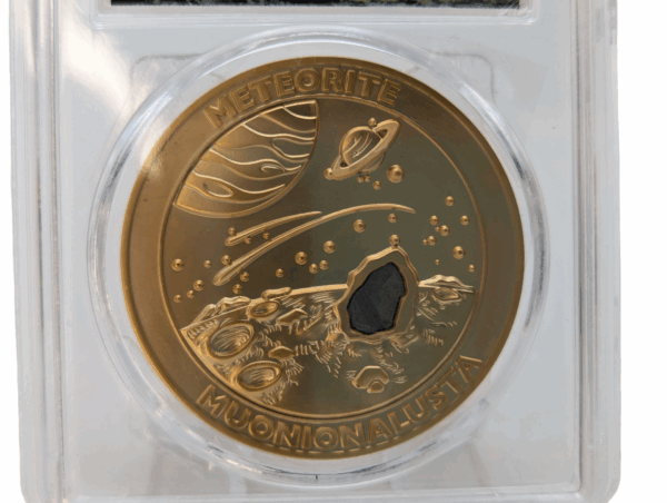 Gold Muonionalusta Meteorite Coin - Image 5