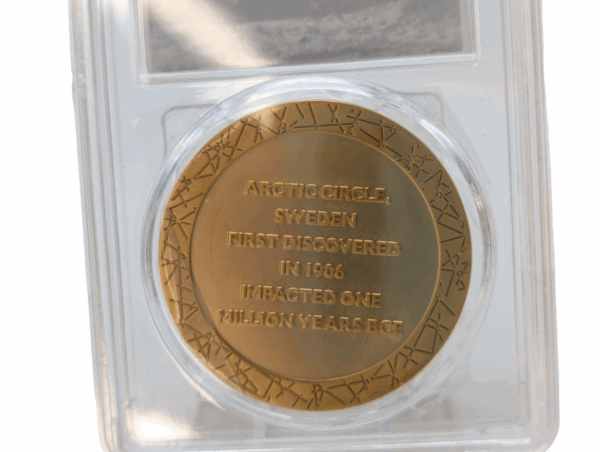 Gold Muonionalusta Meteorite Coin - Image 3