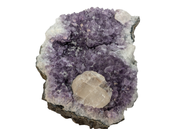 Amethyst Flat Display Piece with Quartz - Image 3