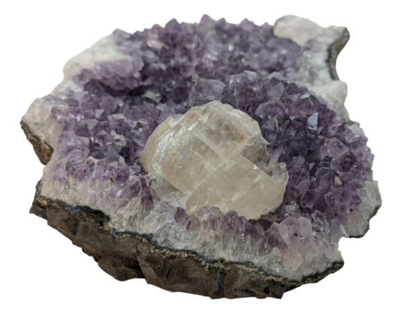 Amethyst Flat Display Piece with Quartz - Image 2