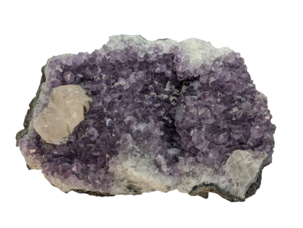 Amethyst Flat Display Piece with Quartz