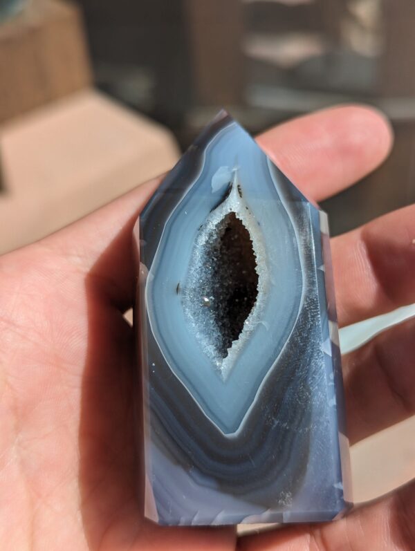 Agate Crystal Point / Agate Freeform / Druzy Agate / Rocks and Minerals / Blue Agate Point - Image 2