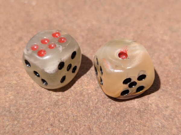 Onyx Dice Pair / 1/2" Stone Carved Die - Image 3