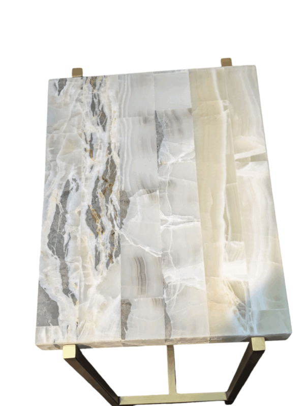 Onyx Side Table / Stone Living Room Table - Image 2
