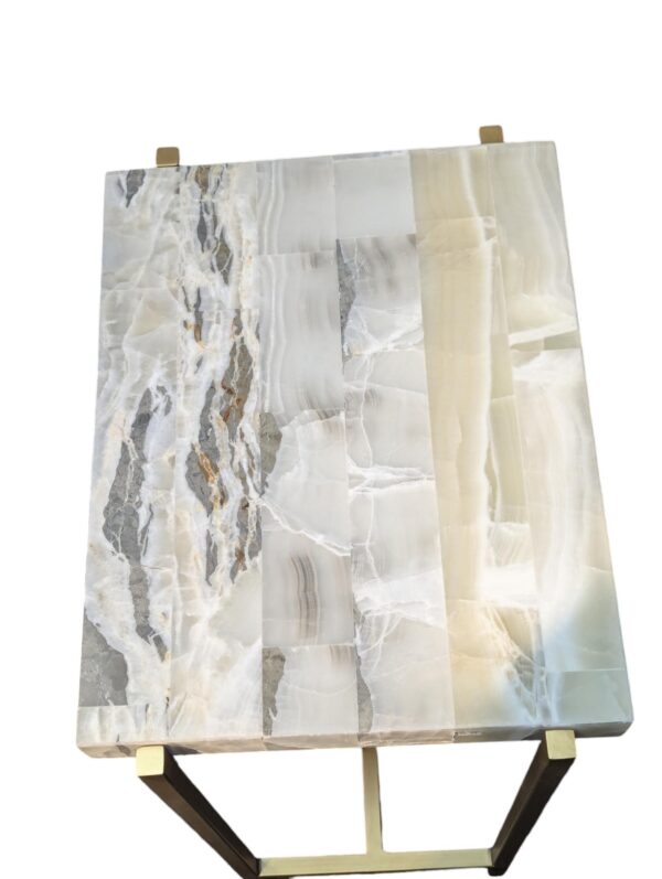 Onyx Side Table / Stone Living Room Table - Image 5