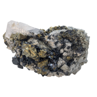 Pyrite Specimen with Calcite and Apatite