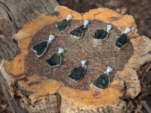 Moldavite Crystal Pendants / Tektite Metaphysical Necklace Pendant - Image 2